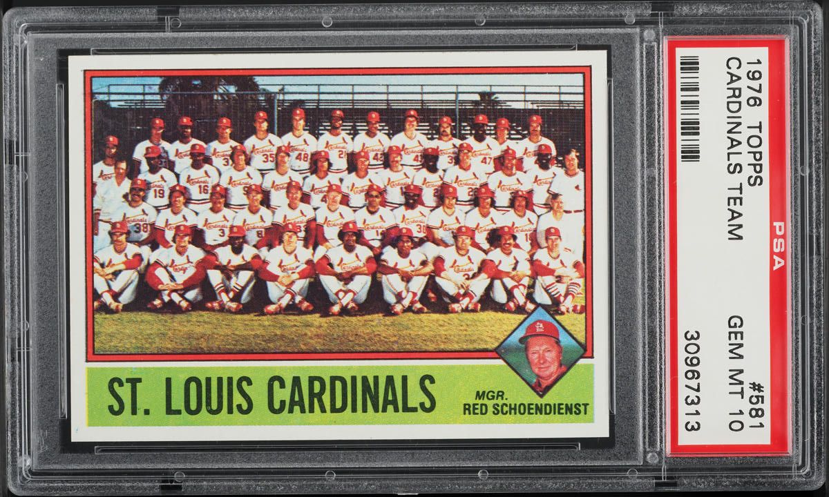 1976 Topps Cardinals Team #581 PSA 10 GEM MINT