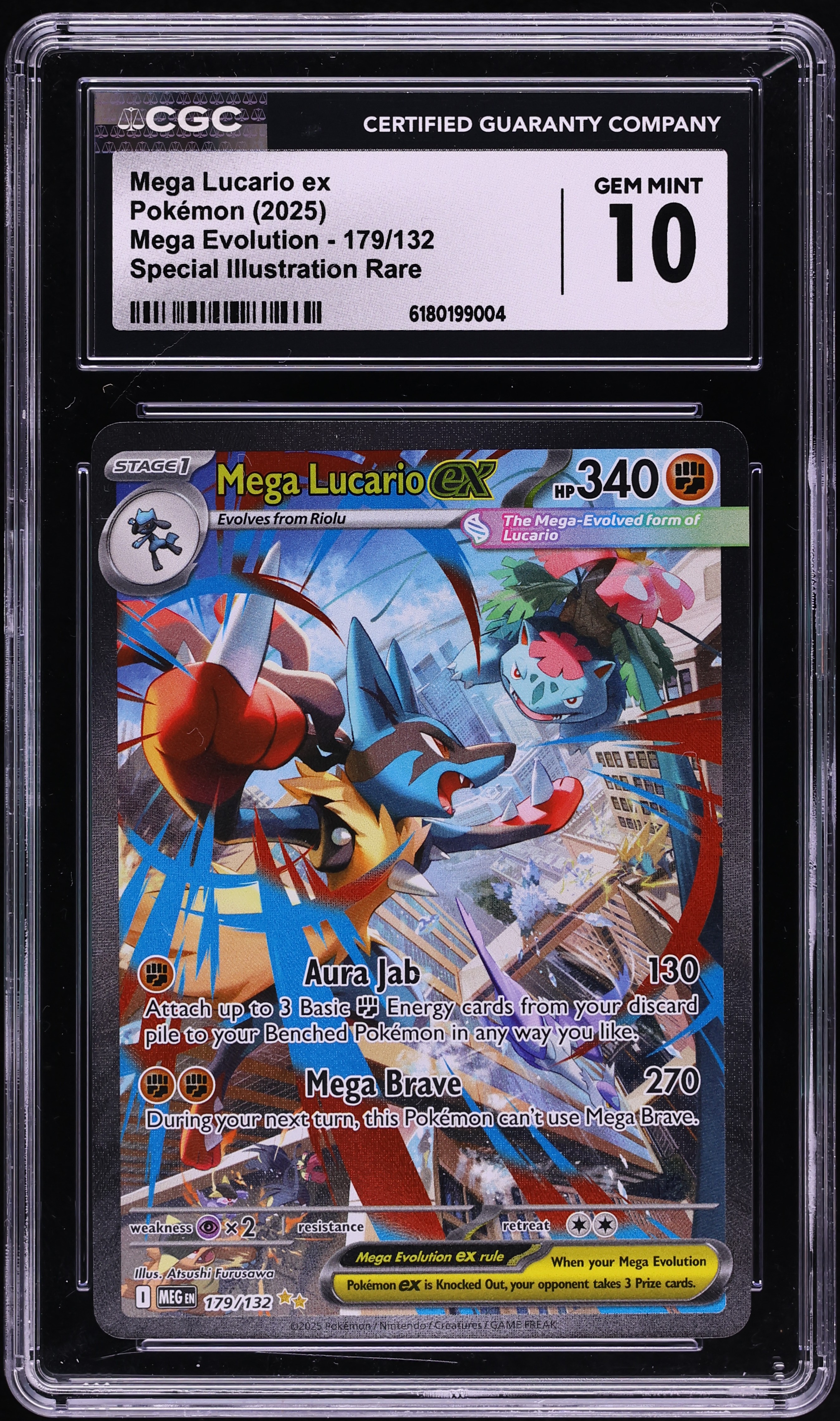2025 Pokemon Mega Evolution SIR Mega Lucario EX #179 CGC 10 GEM MINT