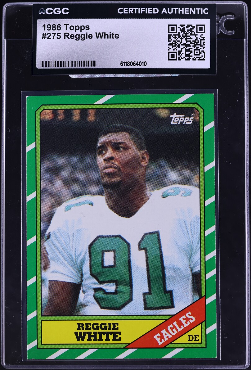 1986 Topps Football Reggie White ROOKIE #275 CGC AUTH