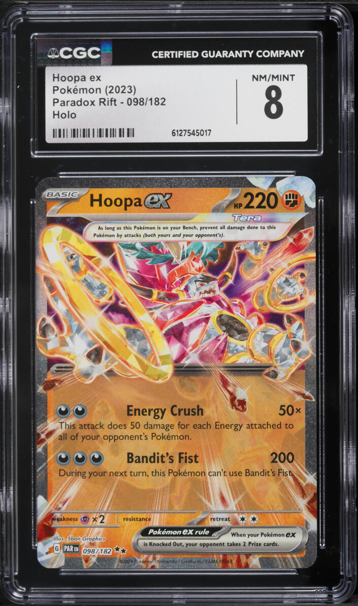2023 Pokemon Scarlet & Violet Paradox Rift Holo Hoopa ex #98 CGC 8 NM-MT