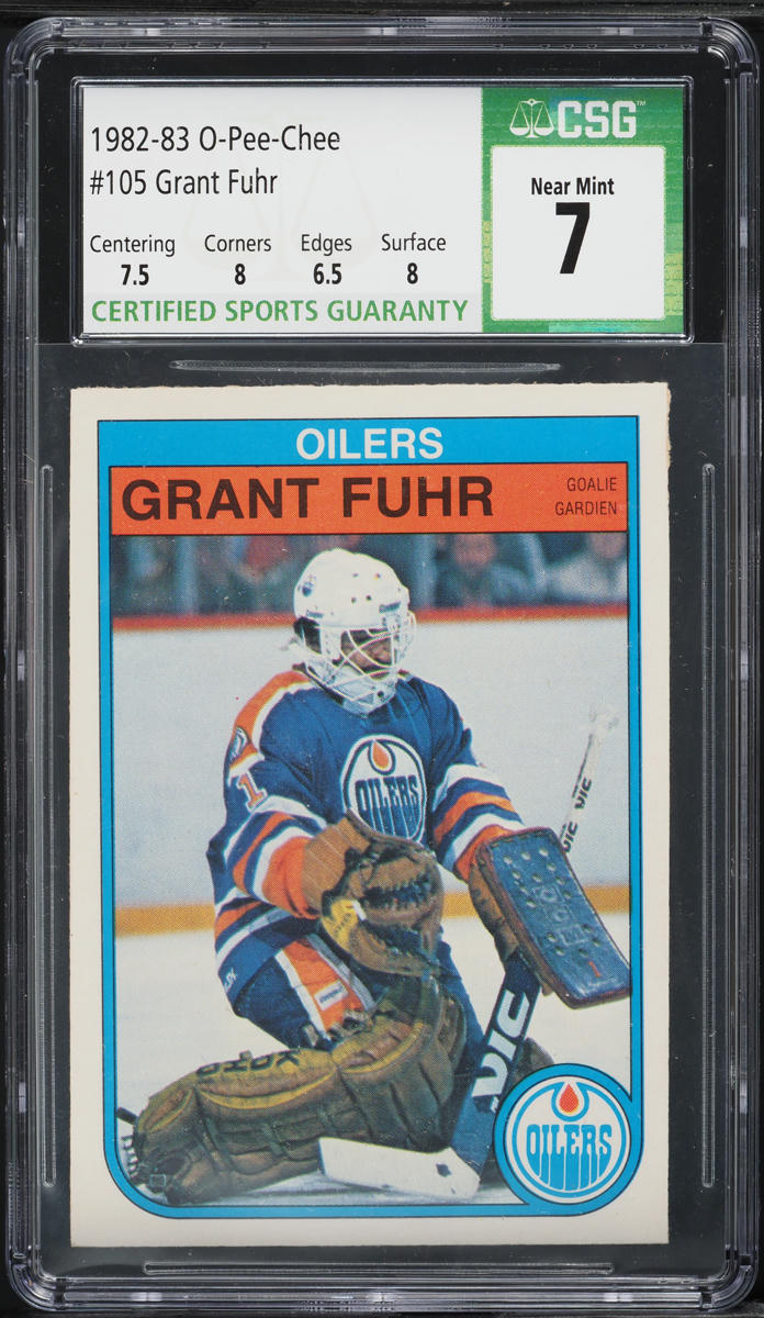 1982 O-Pee-Chee Hockey Grant Fuhr ROOKIE #105 CSG 7 NRMT