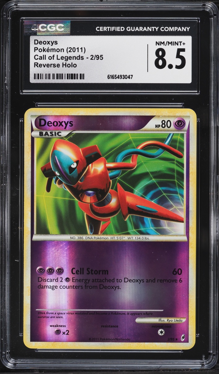 2011 Pokemon Call Of Legends Reverse Holo Deoxys #2 CGC 8.5 NM-MT+