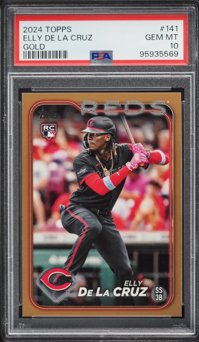 2024 Topps Gold Elly De La Cruz ROOKIE /2024 #141 PSA 10 GEM MINT