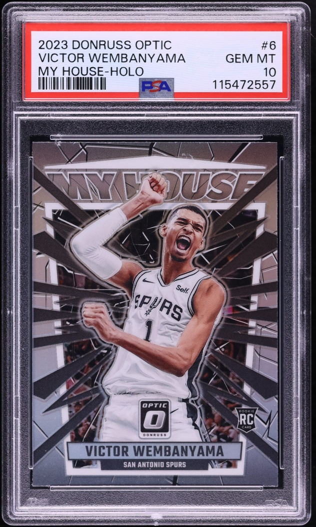 2023 Donruss Optic My House Holo Prizm Victor Wembanyama ROOKIE #6 PSA 10 GEM MINT
