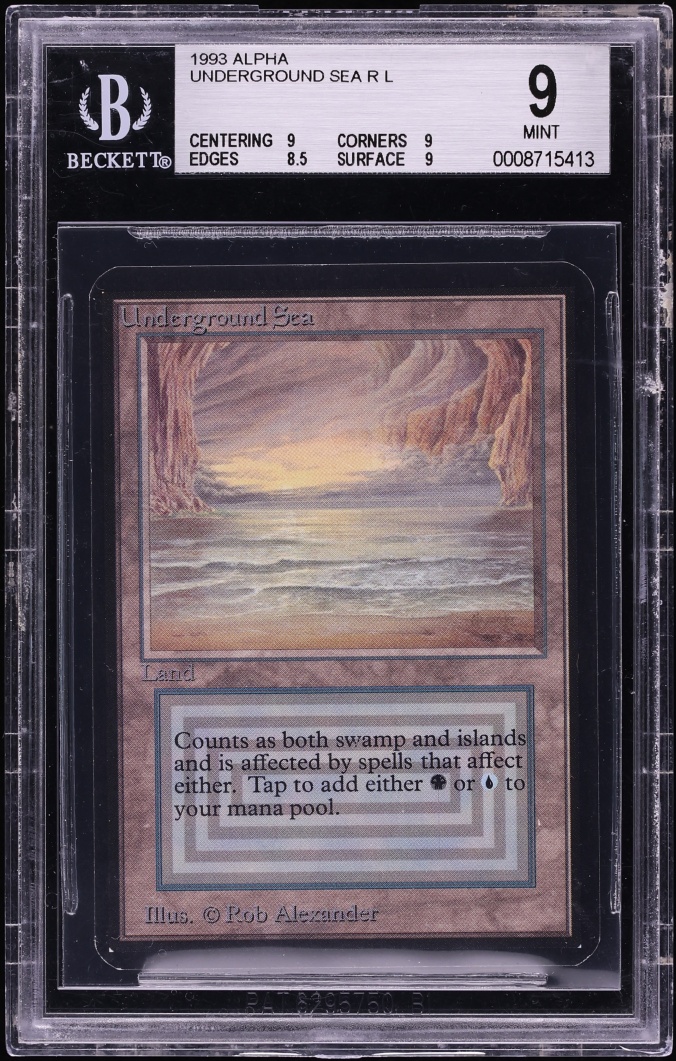 1993 Magic The Gathering MTG Alpha Underground Sea BGS 9 MINT