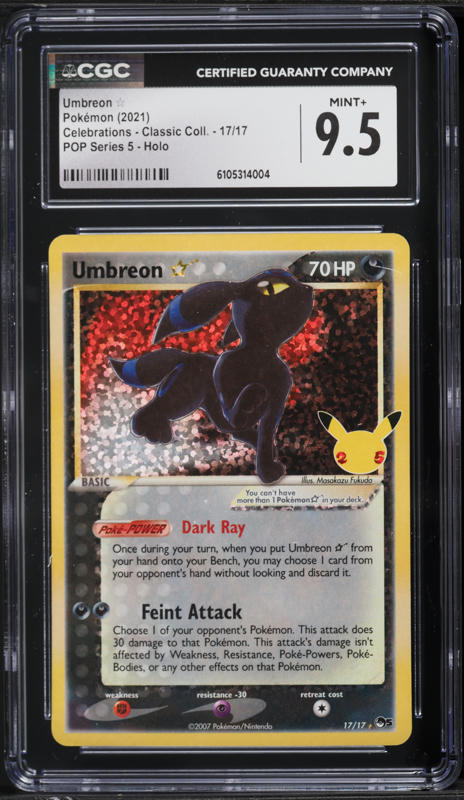 2021 Pokemon Japanese 25th Promo Holo Umbreon Gold Star #12 BGS 10