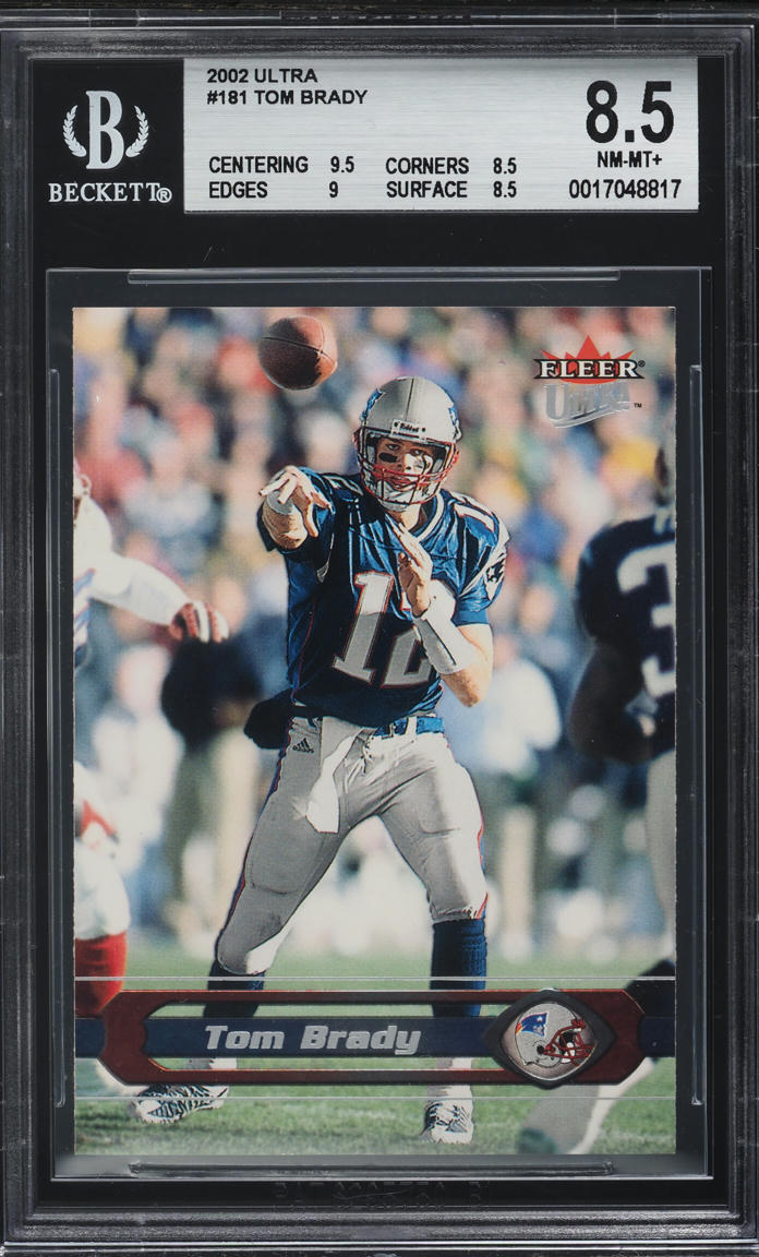 2002 Ultra Football Tom Brady #181 BGS 8.5 NM-MT+
