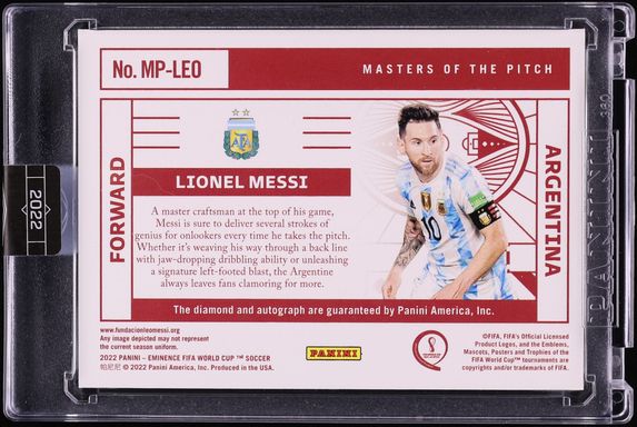 2022 Panini Eminence FIFA WC Masters Of The Pitch Diamond Gems Lionel Messi AUTO /10 #MP-LEO