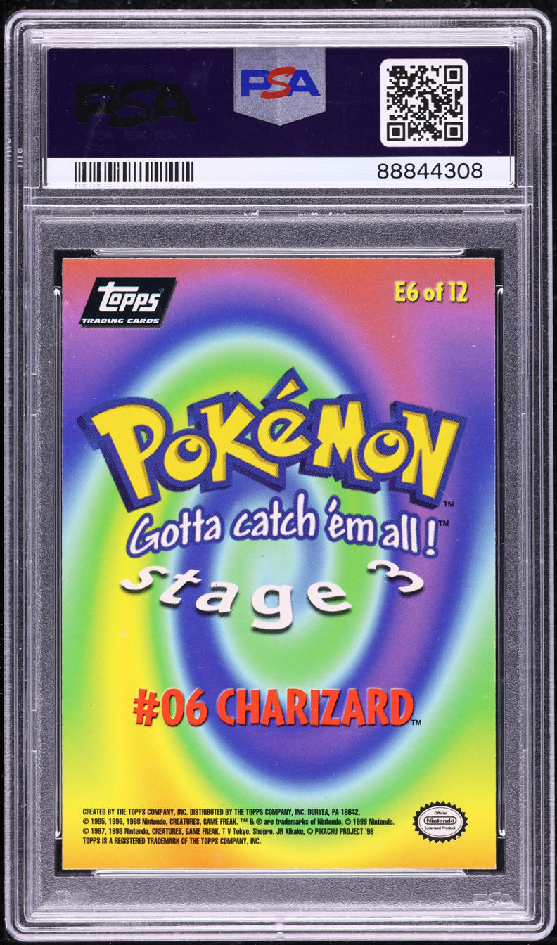 1999 Topps Pokemon The Movie Edition Foil Charizard #6 #E6 PSA 10 GEM MINT