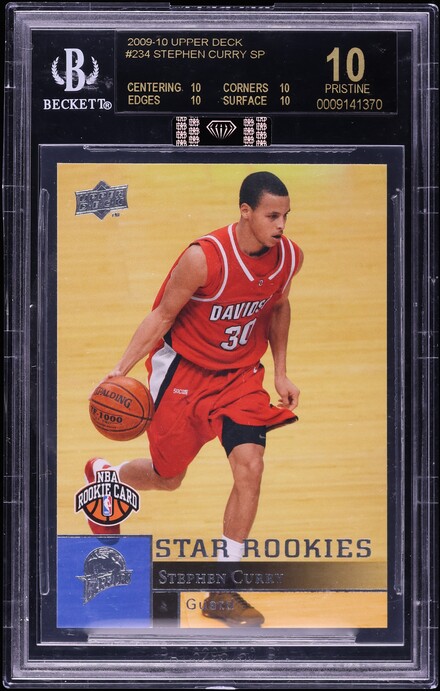 2009 Upper Deck Basketball Stephen Curry ROOKIE RC #234 SGC 10