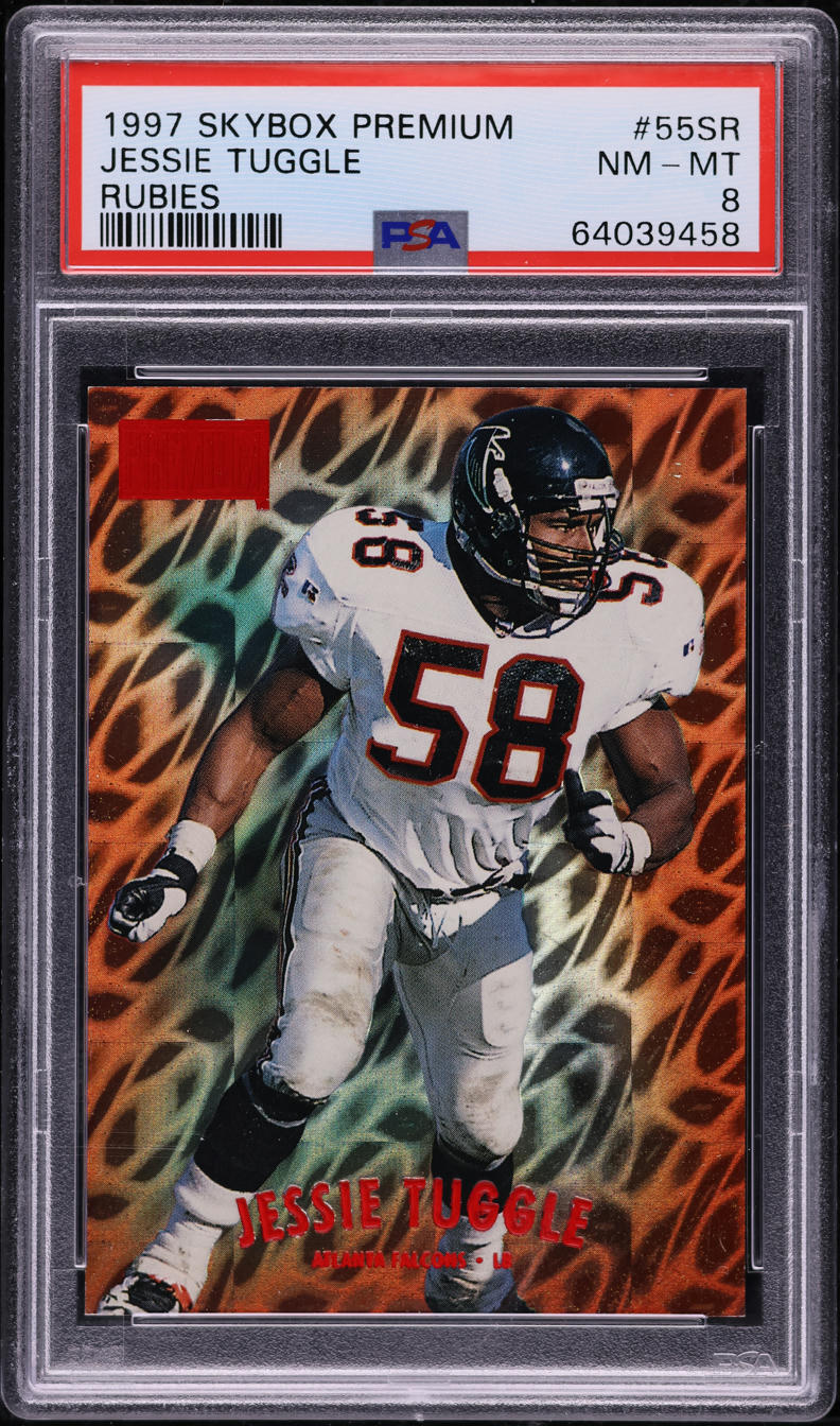 1997 Skybox Premium Rubies Jessie Tuggle /50 #55SR PSA 8 NM-MT