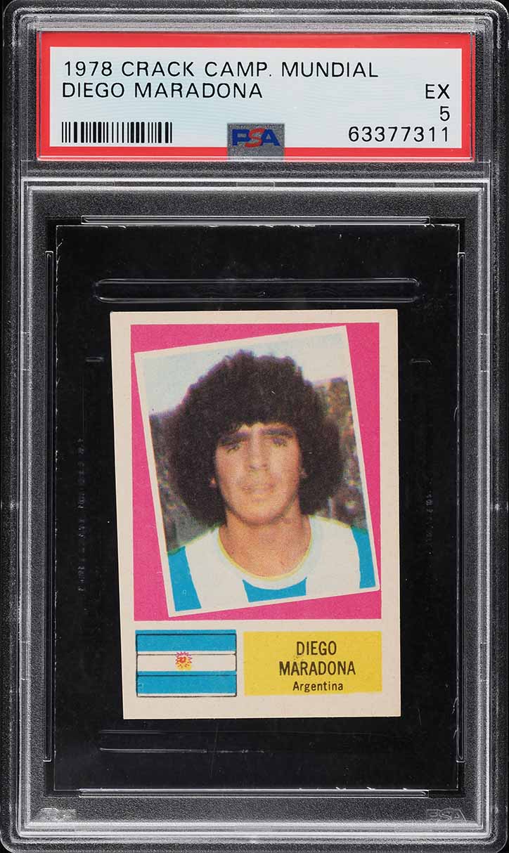 Diego Maradona Rare French Card Rookie Mundial Mexico 1986