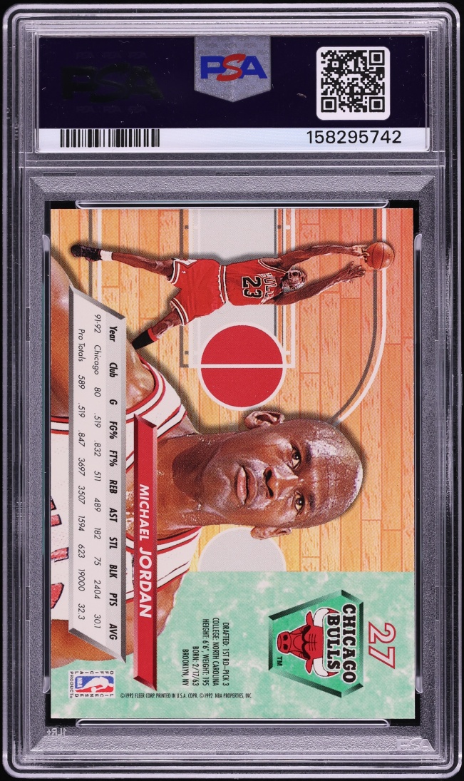 1992 Ultra Basketball Michael Jordan #27 PSA 9 MINT
