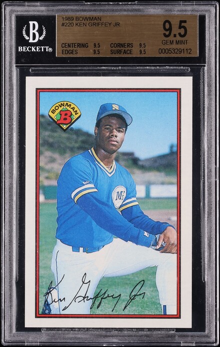 1989 Bowman Ken Griffey Jr. ROOKIE #220 BGS 9.5 GEM MINT