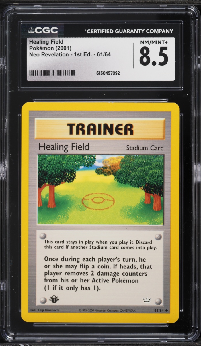 2001 Pokemon Neo Revelation 1st Edition Healing Field #61 CGC 8.5 NM-MT+