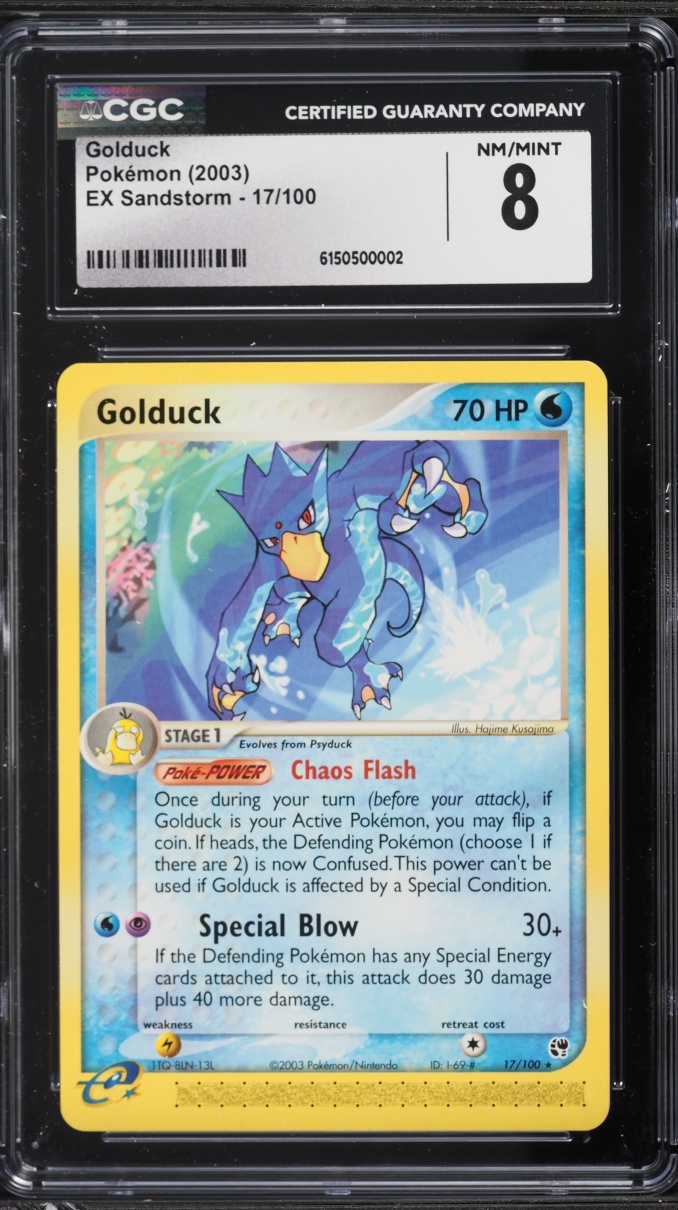 2003 Pokemon EX Sandstorm Golduck #17 CGC 8 NM-MT