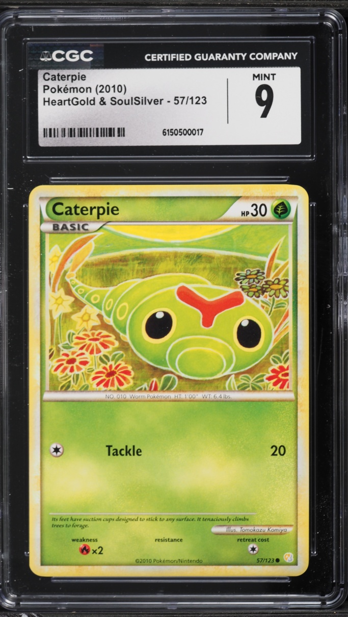 2010 Pokemon HeartGold & SoulSilver Caterpie #57 CGC 9 MINT
