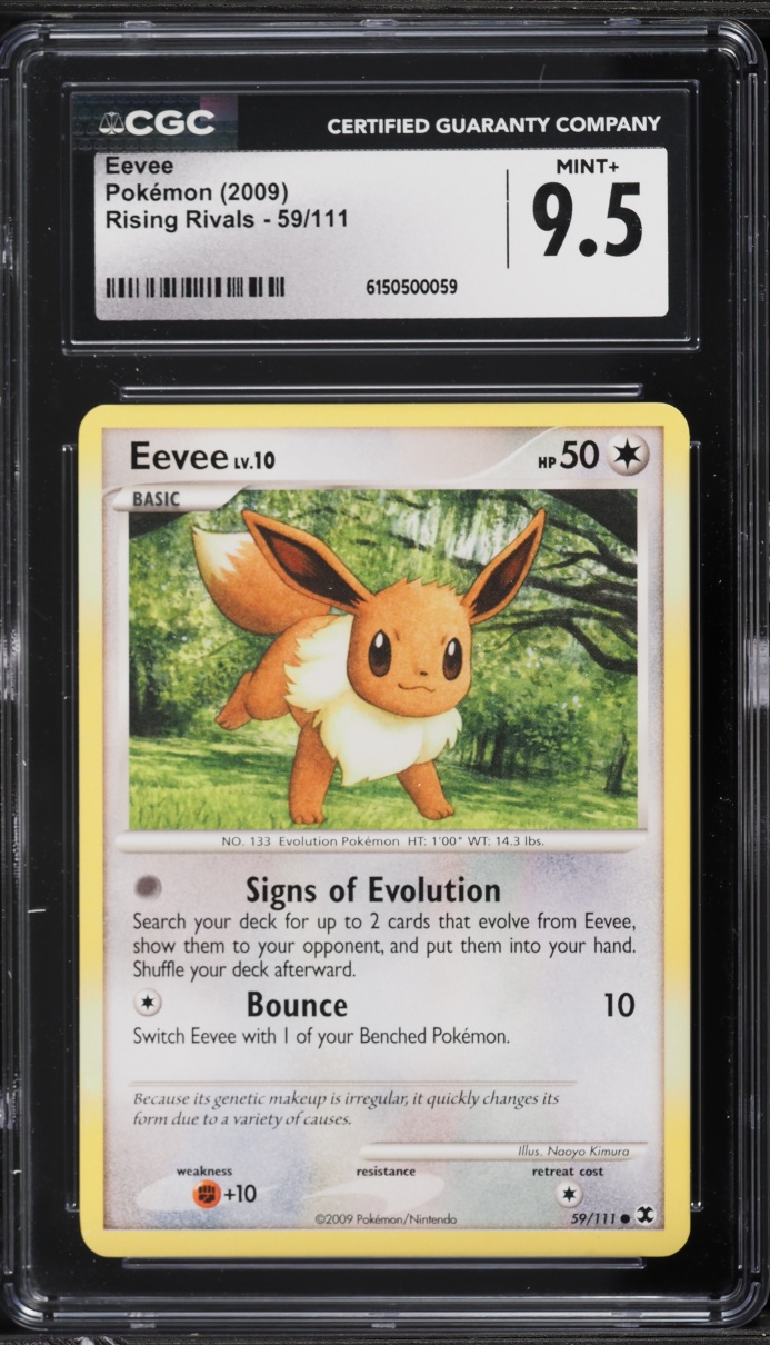 2009 Pokemon Platinum Rising Rivals Eevee #59 CGC 9.5 MINT+