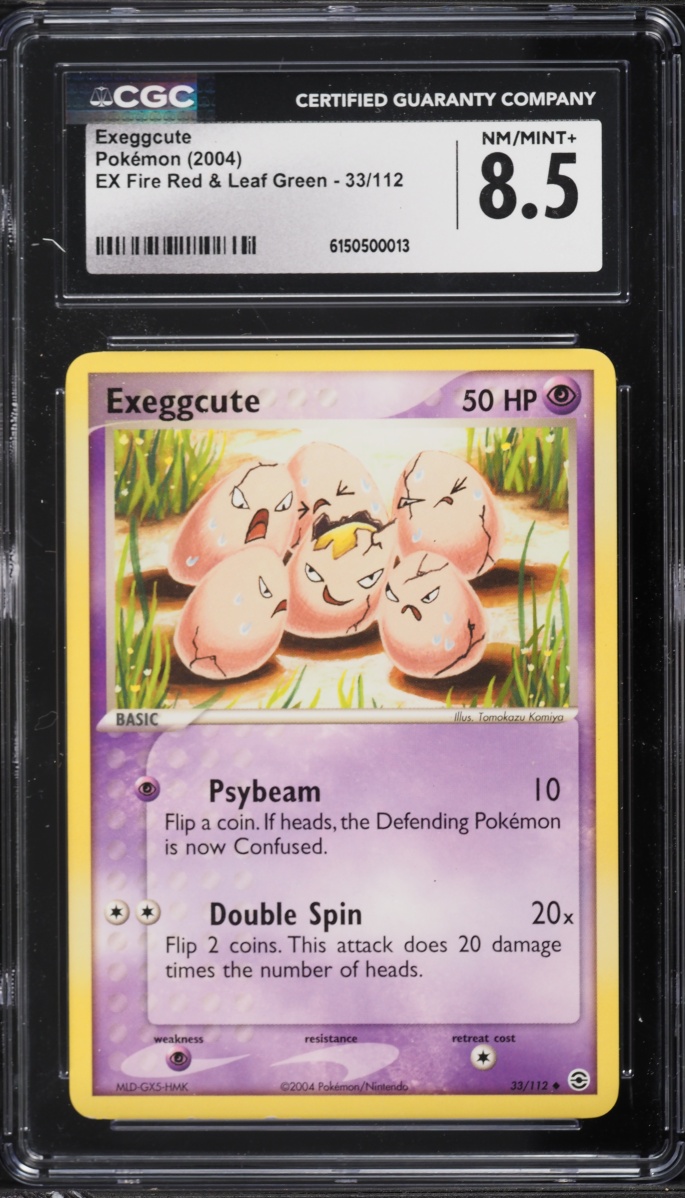 2004 Pokemon EX Fire Red & Leaf Green Exeggcute #33 CGC 8.5 NM-MT+
