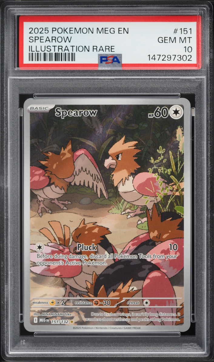 2025 Pokemon Mega Evolution IR Spearow #151 PSA 10 GEM MINT