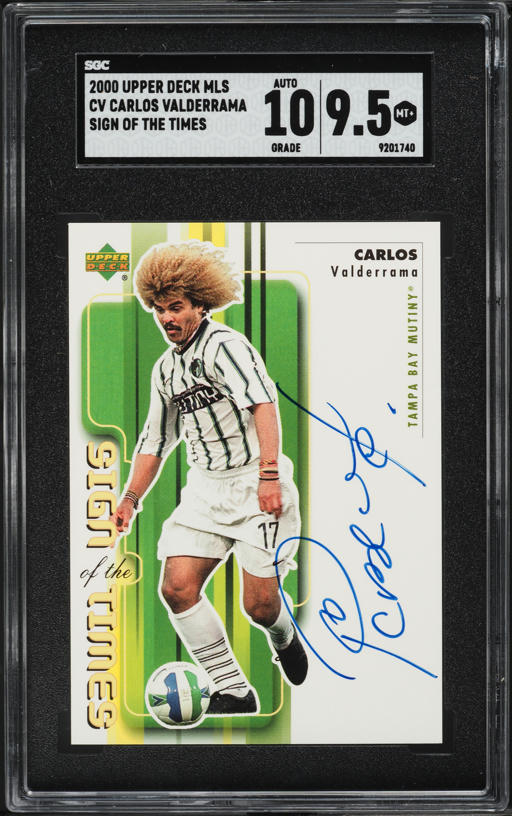 2000 Upper Deck MLS Sign Of The Times Carlos Valderrama AUTO #CV