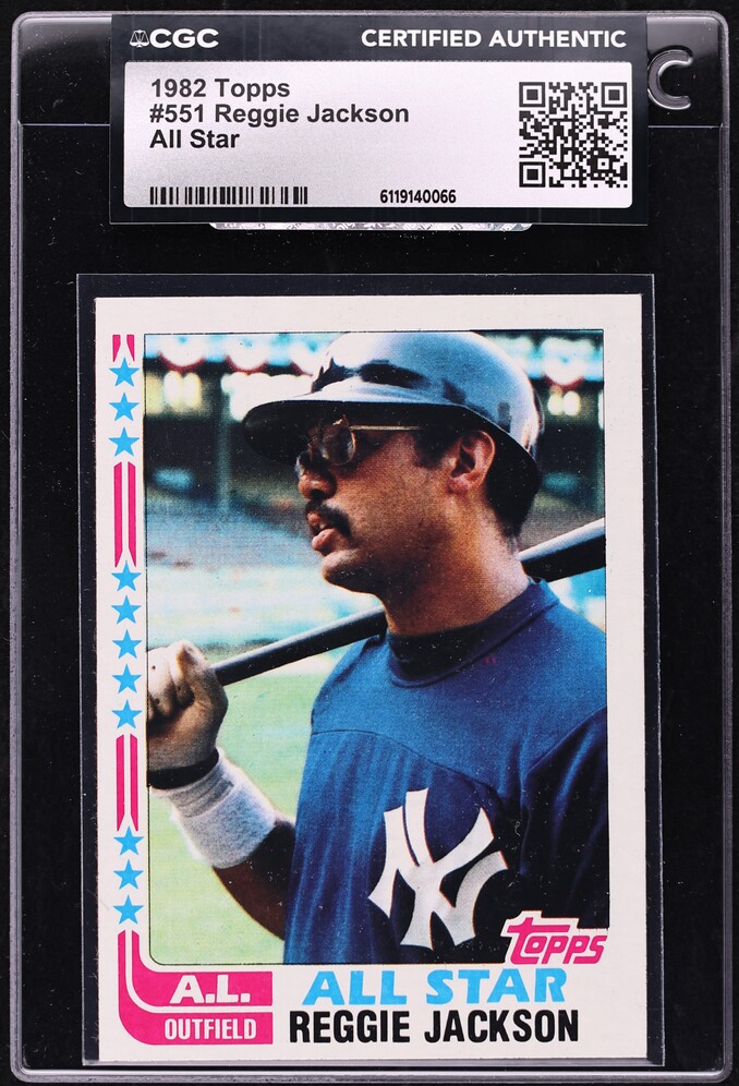 1982 Topps All Stars Reggie Jackson #551 CGC AUTH