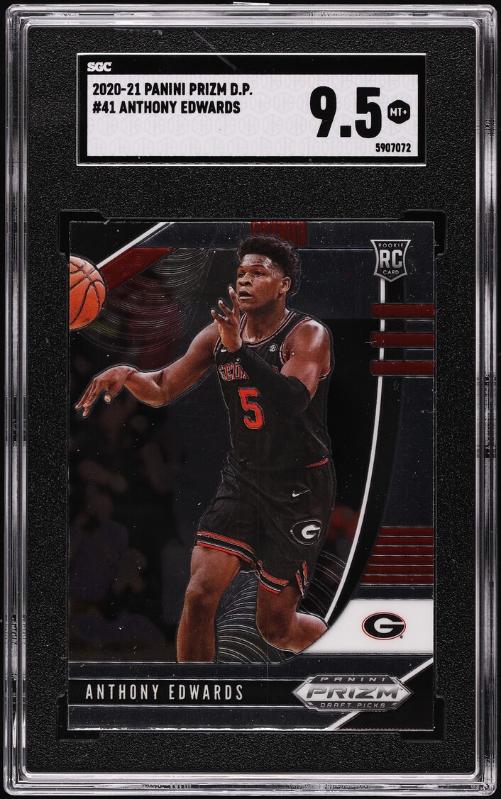 2020 Panini Prizm Draft Picks Anthony Edwards ROOKIE #41 SGC 9.5 MINT+