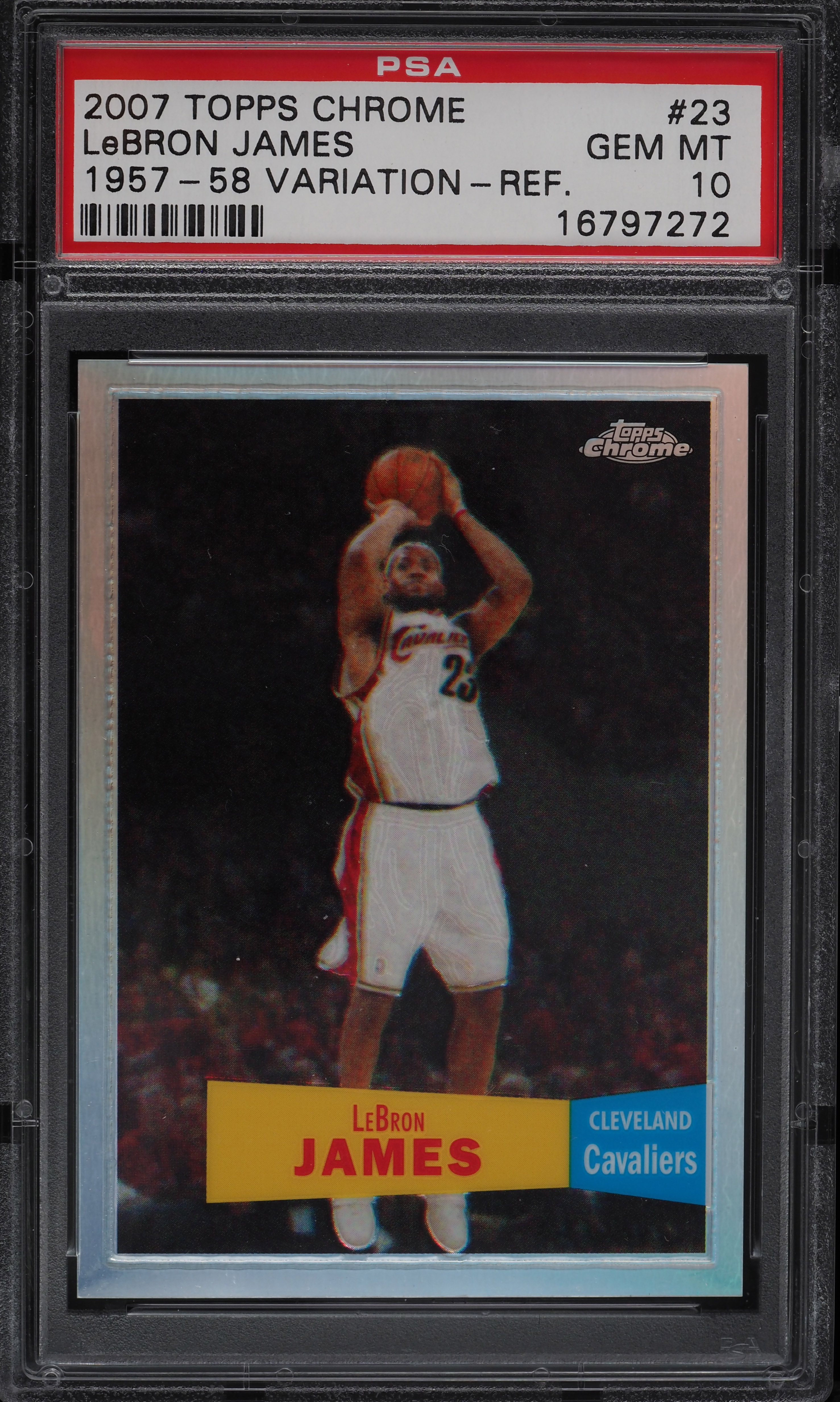 2007 Topps Chrome '57 Variation Refractor LeBron James /999