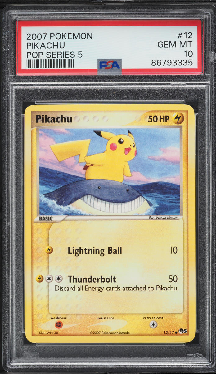 2007 Pokemon POP Series 5 Pikachu #12 PSA 10 GEM MINT