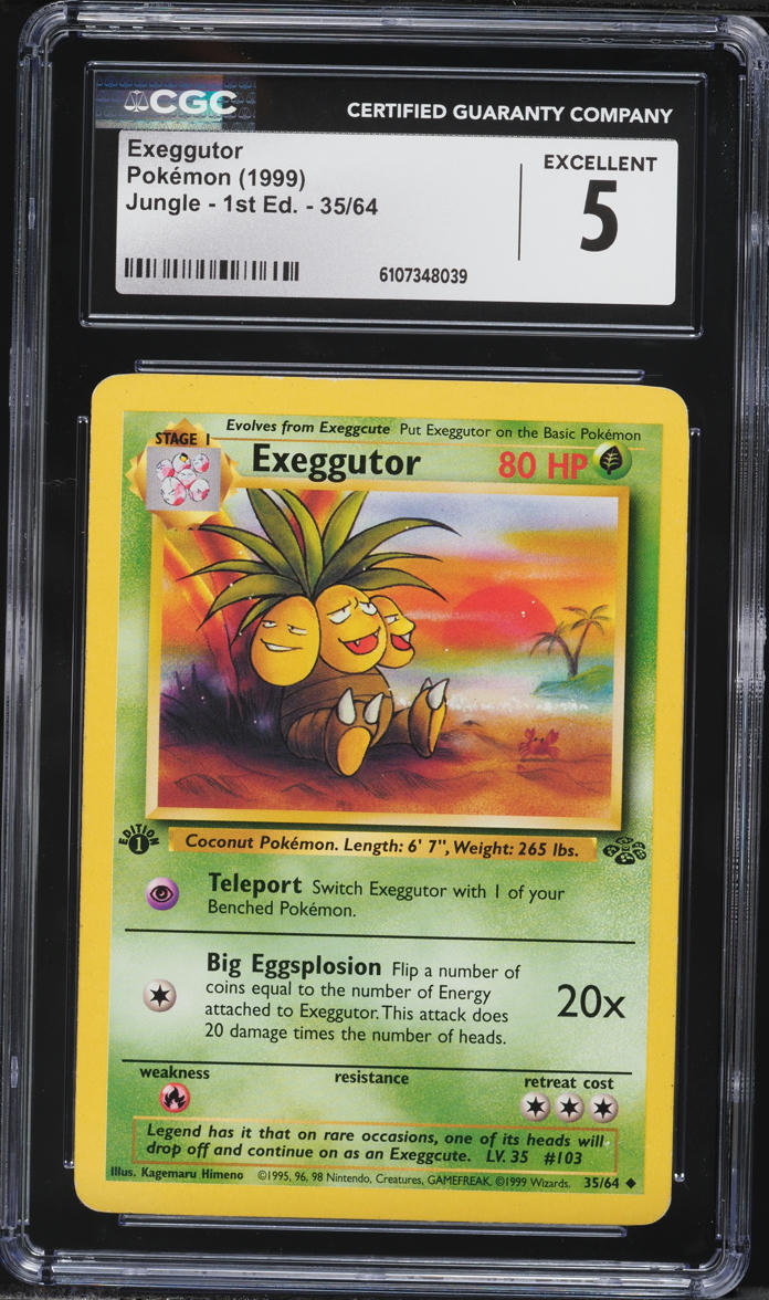 1999 Pokemon Jungle 1st Edition Exeggutor #35 CGC 5 EX