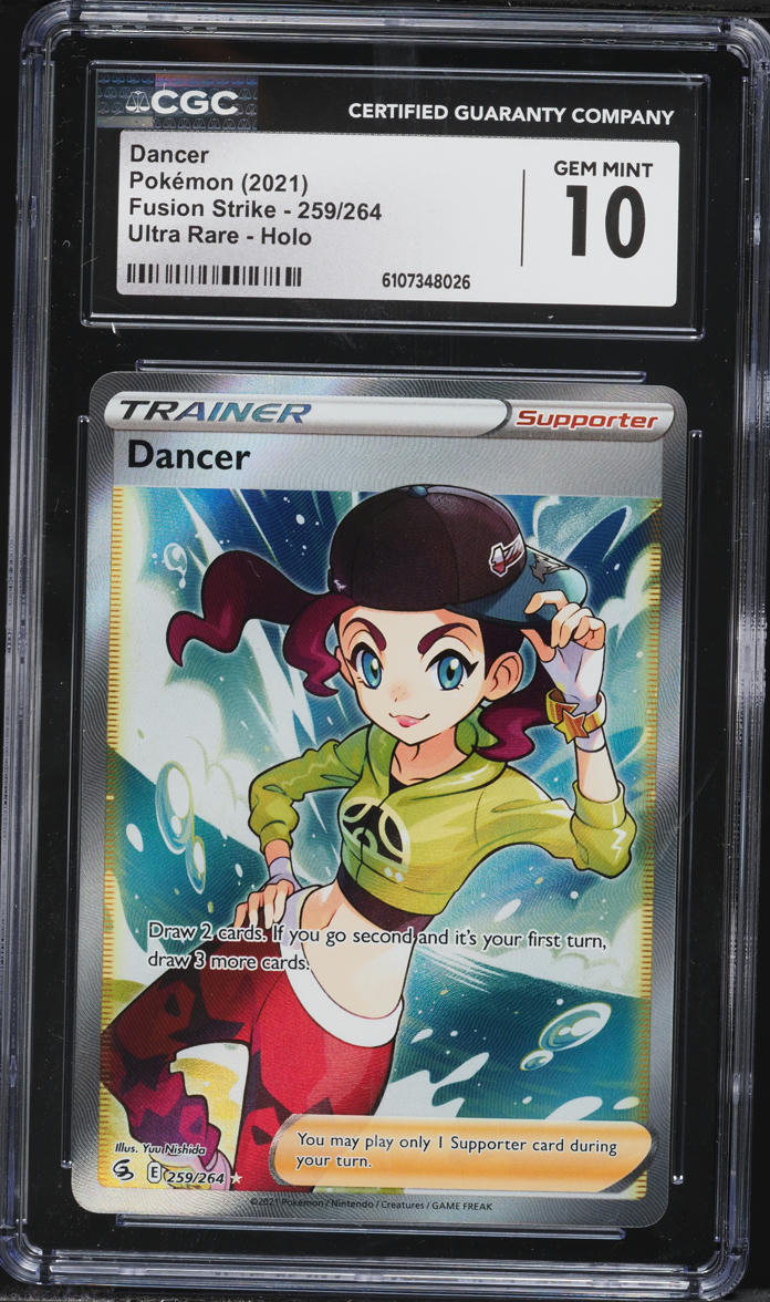 2021 Pokemon Sword & Shield Fusion Strike Full Art Dancer #259 CGC 10 GEM MINT