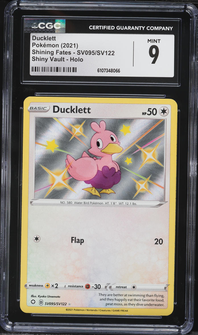 2021 Pokemon Sword & Shield Shining Fates Shiny Ducklett #SV095 CGC 9 MINT