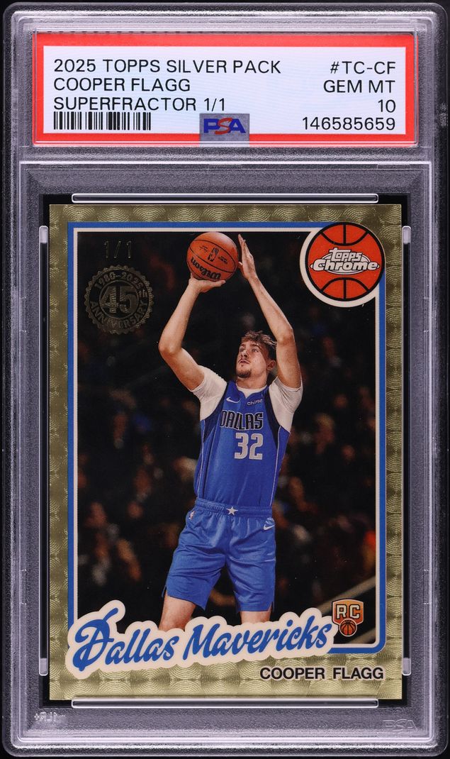 2025 Topps Chrome Silver Pack '80 Superfractor Cooper Flagg ROOKIE 1/1 #TC-CF PSA 10 GEM MINT