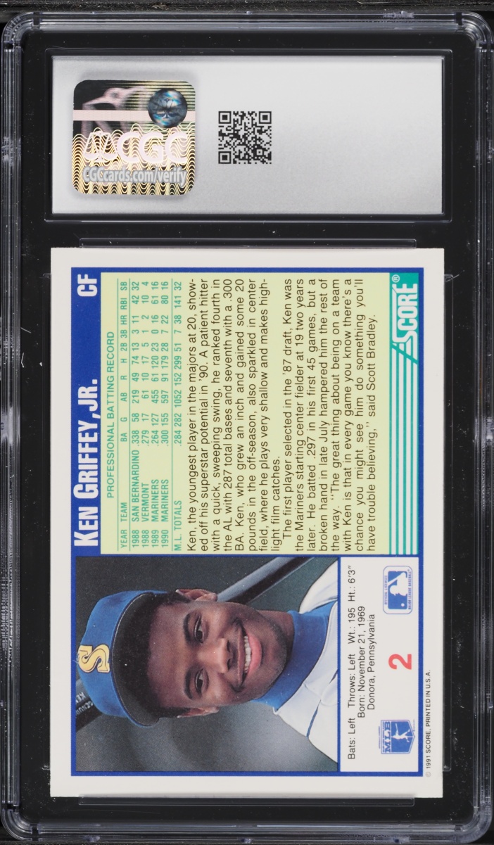 1991 Score Ken Griffey Jr. #2 CGC 9 MINT