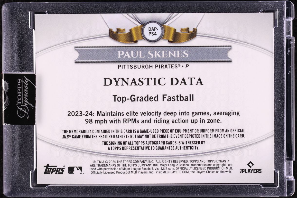 2024 Topps Dynasty Gold Paul Skenes ROOKIE LOGO PATCH AUTO 1/1 #DAP-PS4