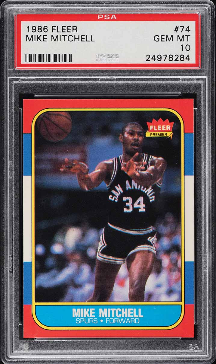 1986 Fleer Basketball Mike Mitchell #74 PSA 10 GEM MINT