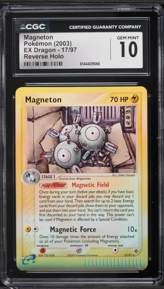 2003 Pokemon EX Dragon Reverse Holo Magneton #17 CGC 10 GEM MINT