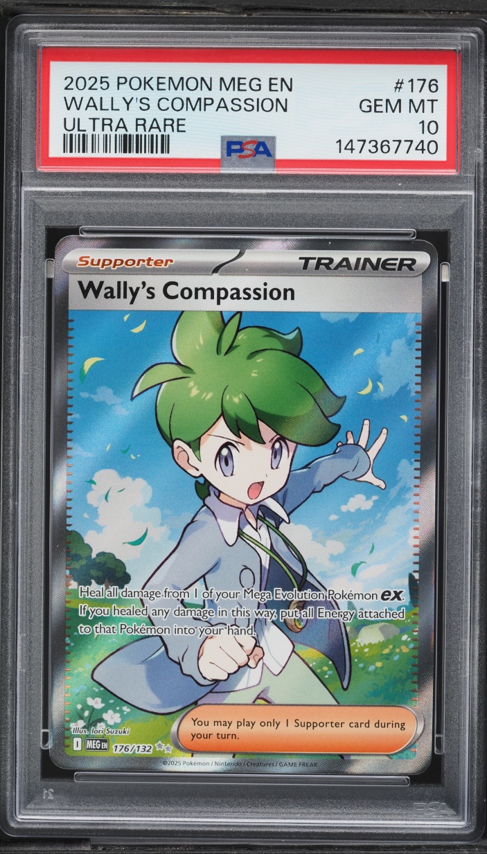 2025 Pokemon Mega Evolution Full Art Wally's Compassion #176 PSA 10 GEM MINT