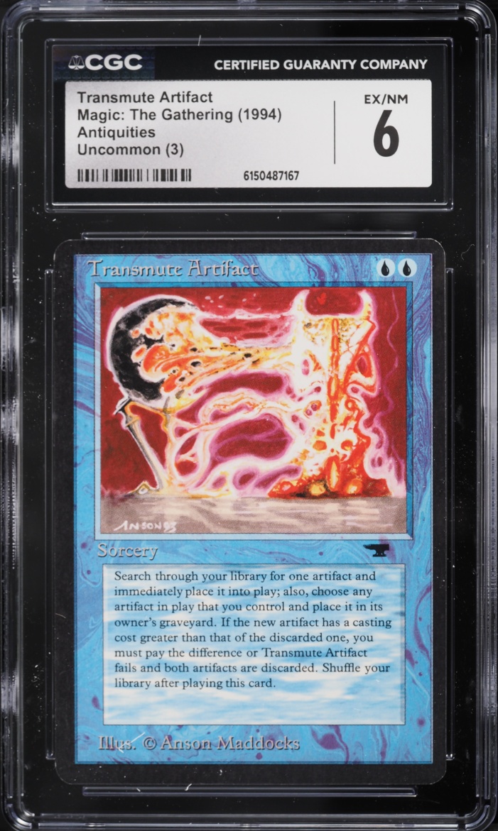 1994 Magic The Gathering MTG Antiquities Transmute Artifact CGC 6 EXMT