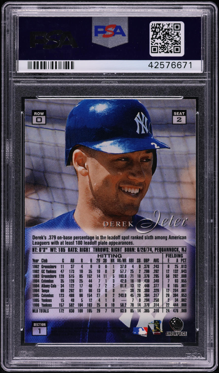 1997 Flair Showcase Row 0 Derek Jeter #2 PSA 10 GEM MINT - Photo 2