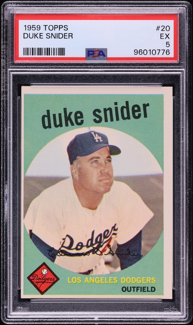 1959 Topps Duke Snider #20 PSA 5 EX