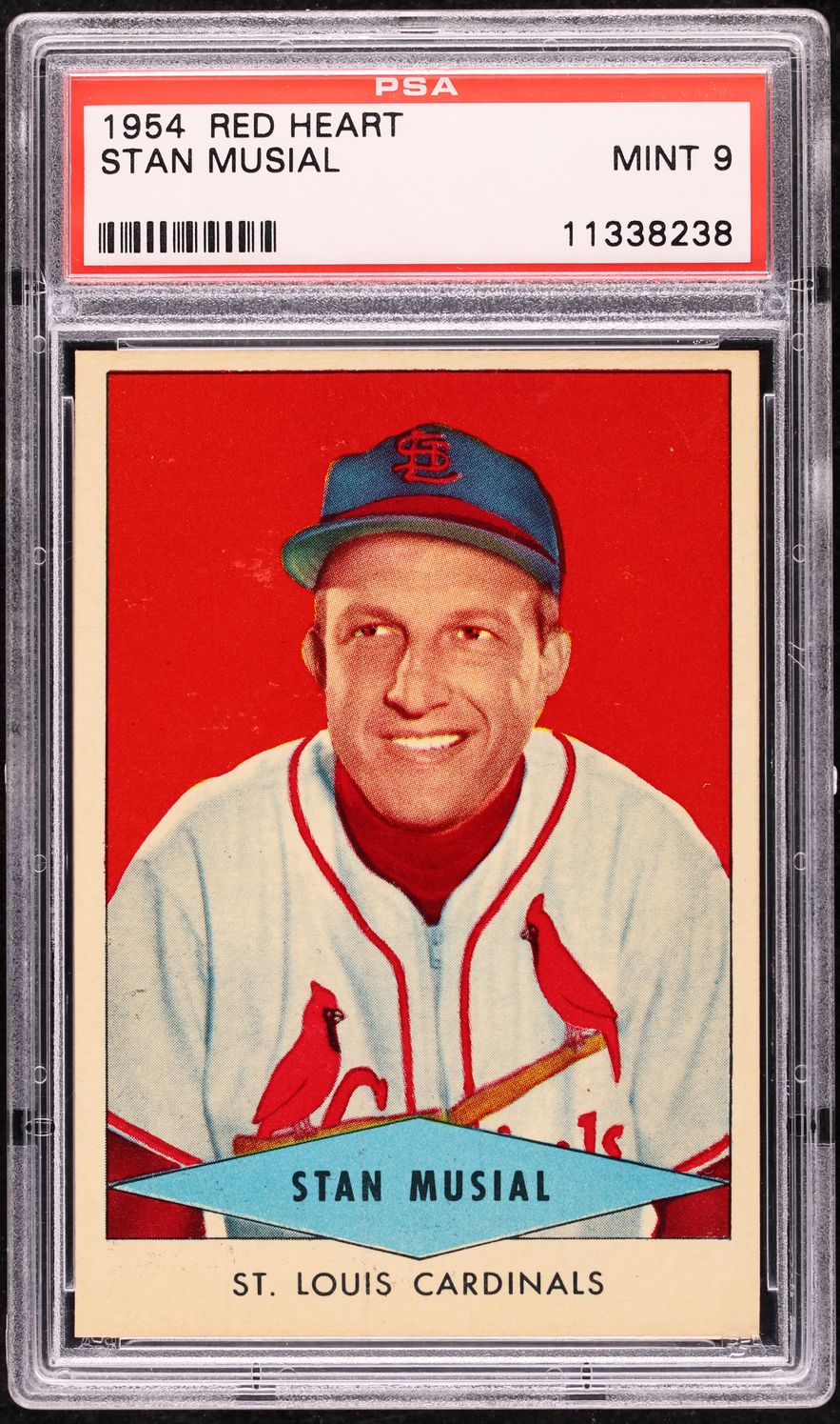1954 Red Heart Stan Musial SHORT PRINT PSA 9 MINT