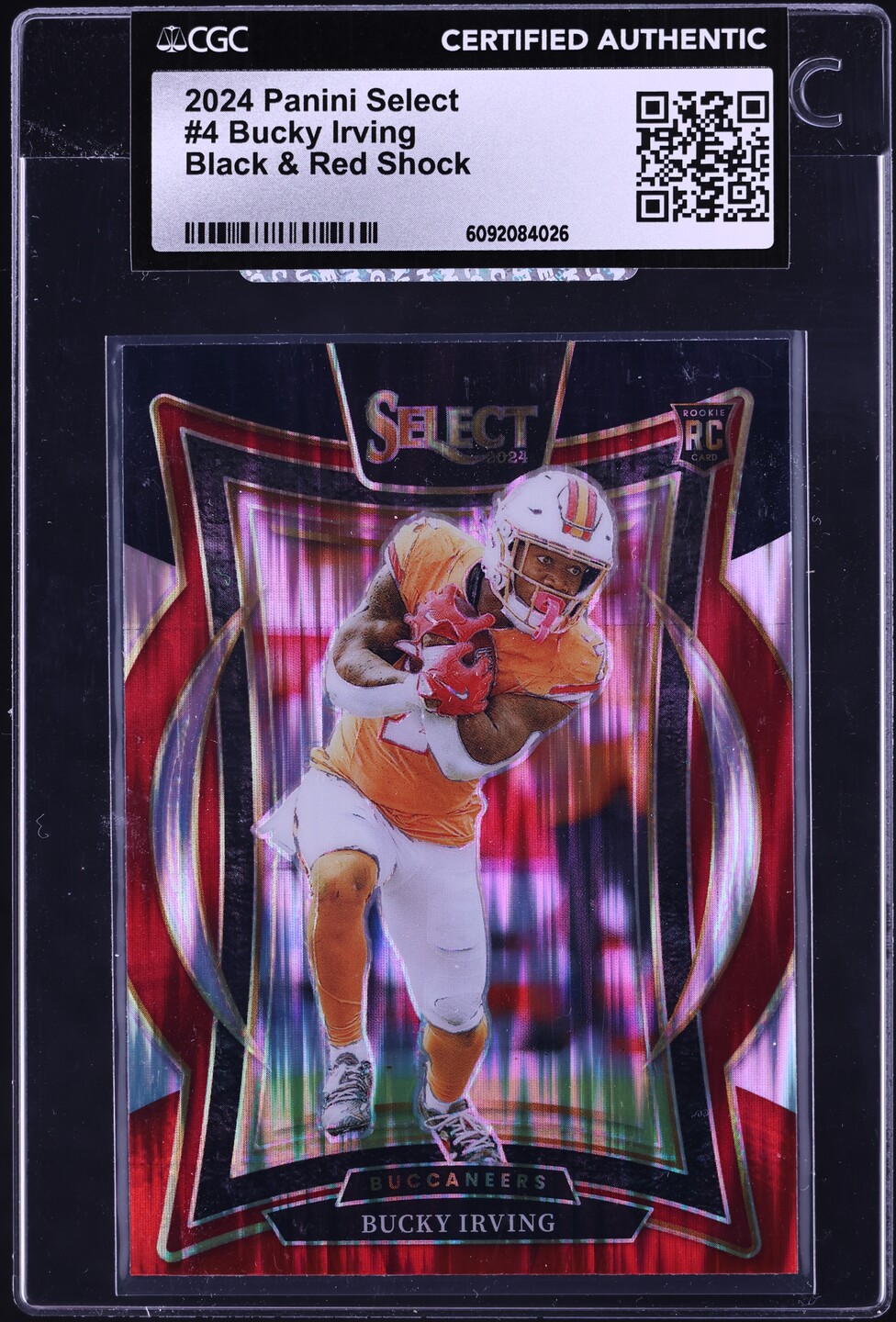 2024 Select Concourse Black & Red Shock Bucky Irving ROOKIE #4 CGC AUTH