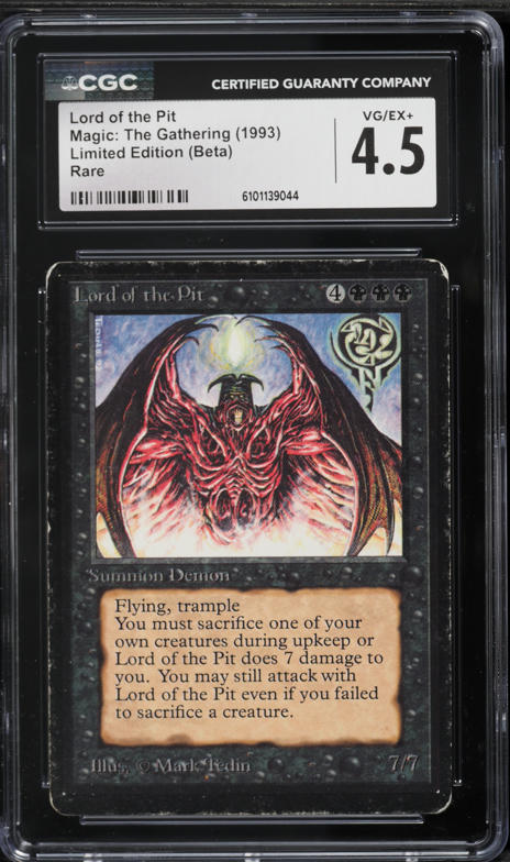 1993 Magic The Gathering MTG Alpha Lord Of The Pit BGS 9 MINT on