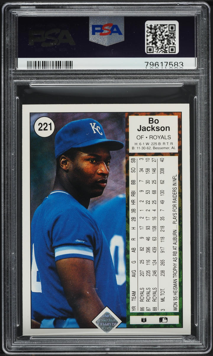 1989 Upper Deck Bo Jackson #221 PSA 7 NRMT