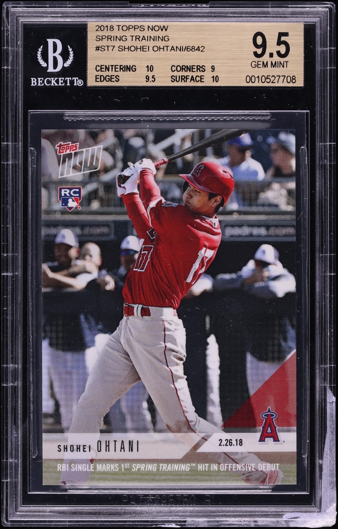 2018 Topps Now Spring Training Shohei Ohtani ROOKIE #ST-7 BGS 9.5 GEM MINT