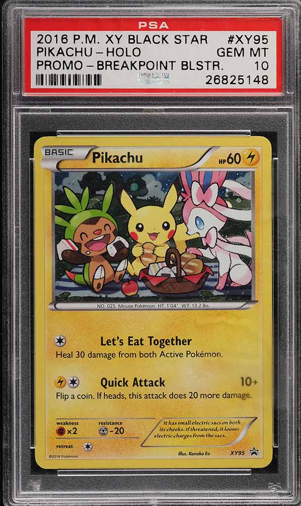 2016 Pokemon XY Black Star Promo BREAKpoint Pickachu #XY95 PSA 10 GEM MINT - Main Image