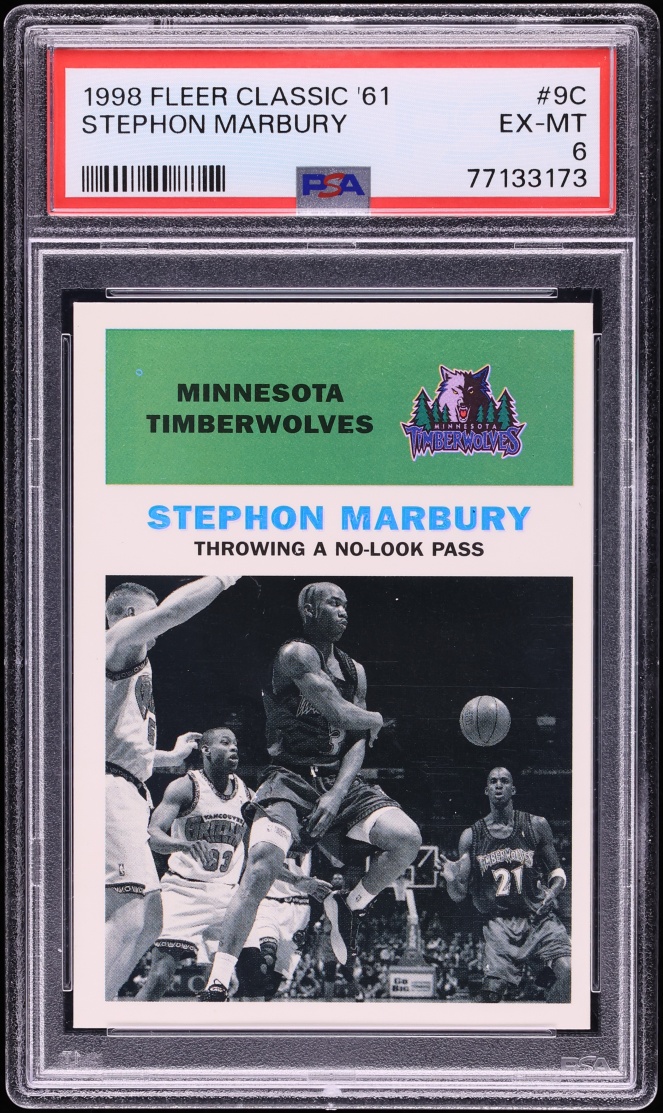 1998 Fleer Tradition Classic '61 Stephon Marbury /61 #9C PSA 6 EXMT