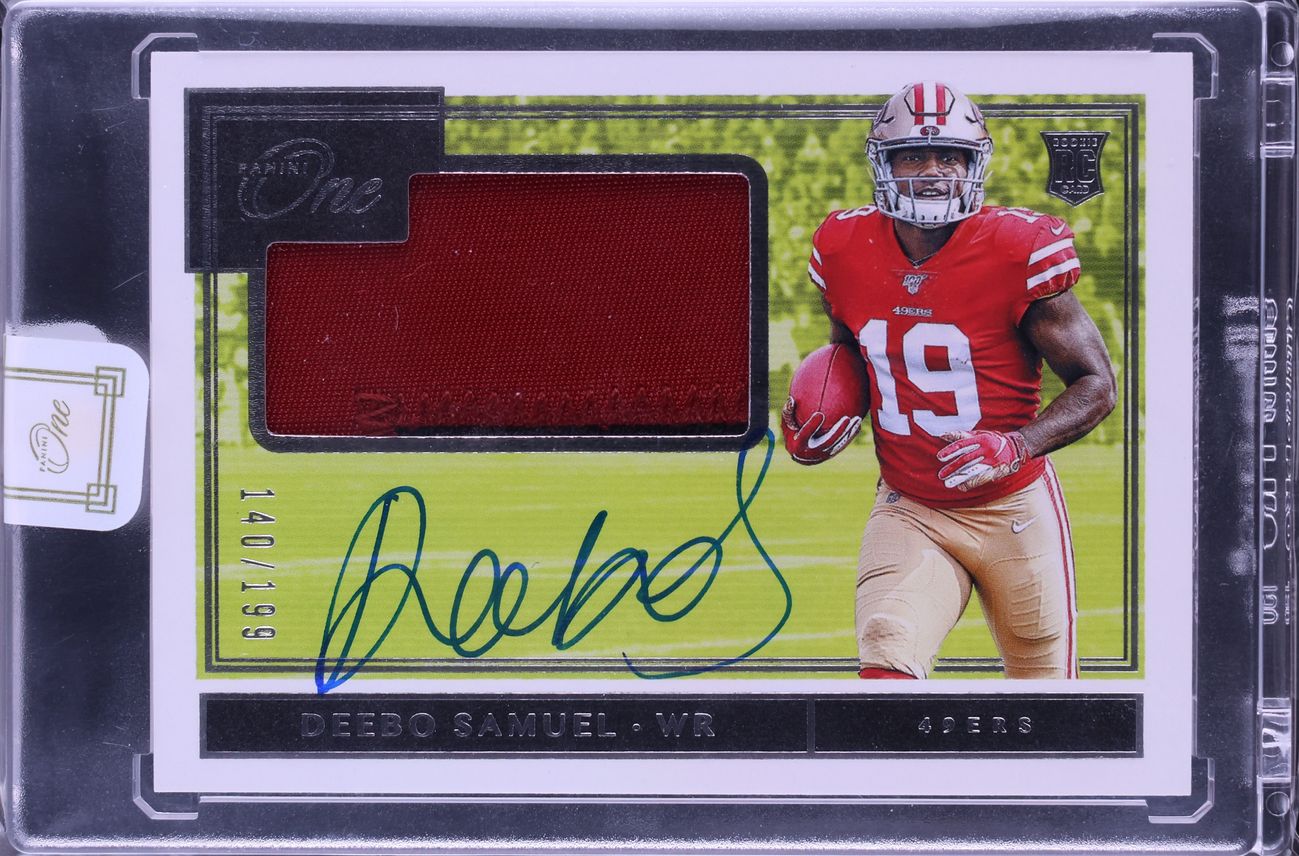 2019 Panini One Deebo Samuel ROOKIE PATCH AUTO /199 #14 CGC AUTH