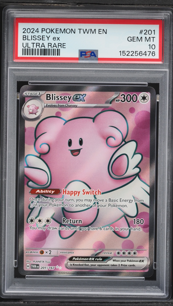 2024 Pokemon Scarlet & Violet Twilight Masquerade Full Art Blissey EX #201 PSA 10 GEM MINT